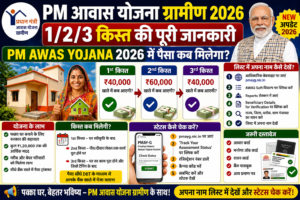 PM Awas Yojana 2026 में पैसा कब मिलेगा, लिस्ट और स्टेटस चेक