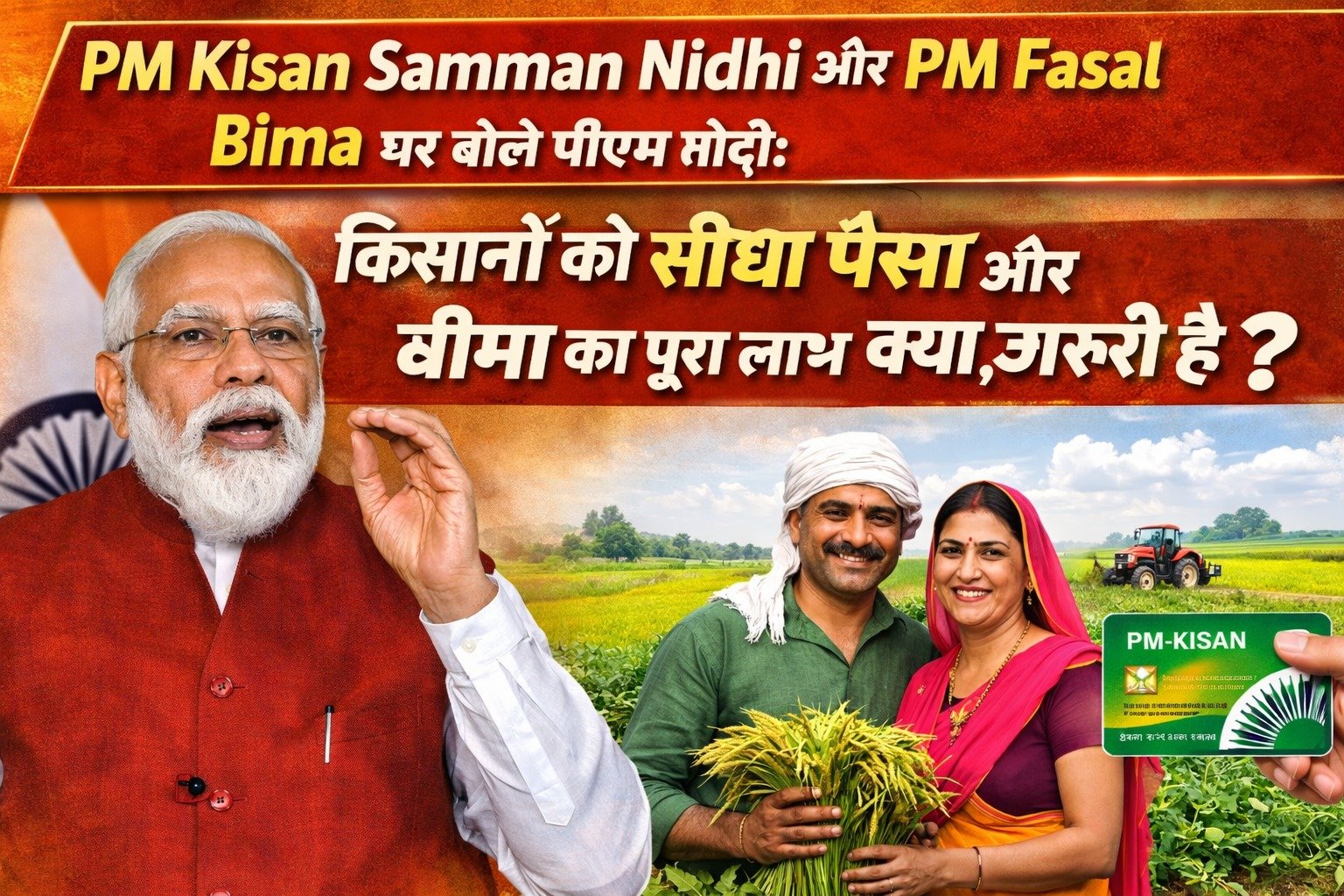 PM Kisan Samman Nidhi और PM Fasal Bima पर बोले पीएम मोदी: किसानों को सीधा पैसा और बीमा का पूरा लाभ क्यों जरूरी है?