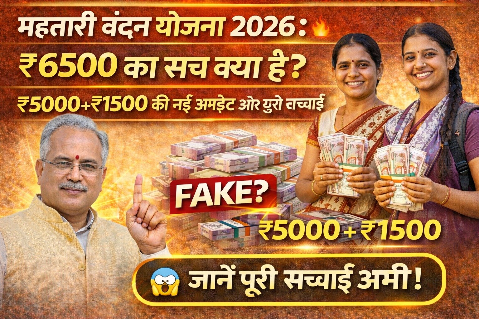 महतारी वंदन योजना 2026: इन बहनों को ₹6500 मिलेगा? ₹5000+₹1500 की नई अपडेट और पूरी सच्चाई