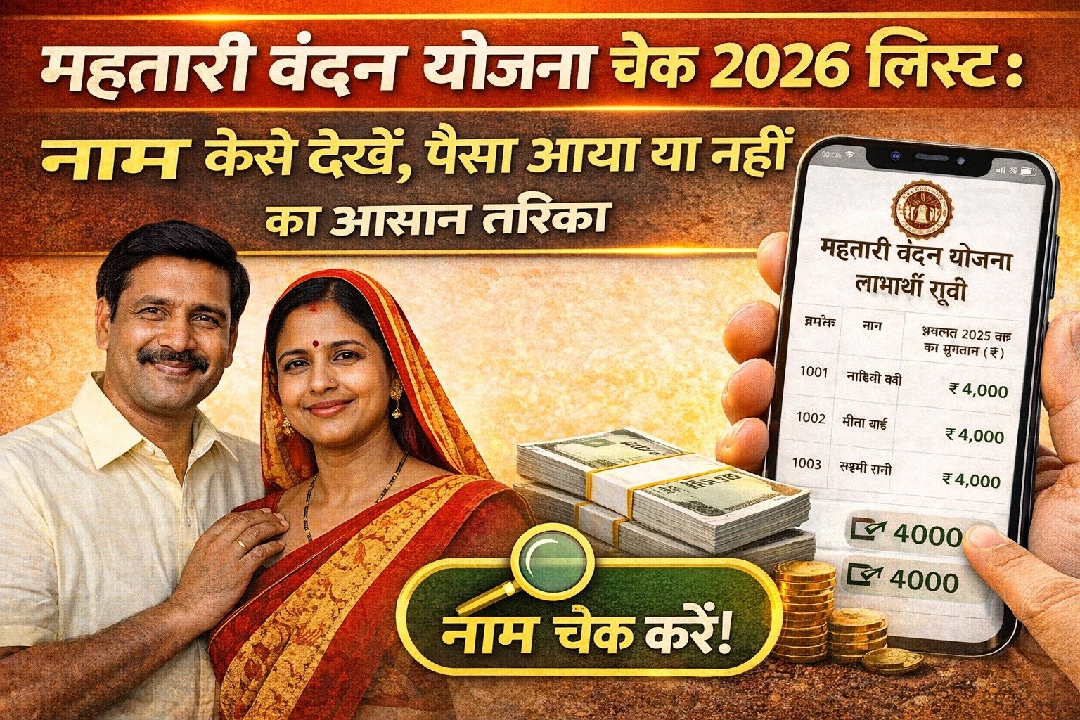 महतारी वंदन योजना चेक 2026 लिस्ट