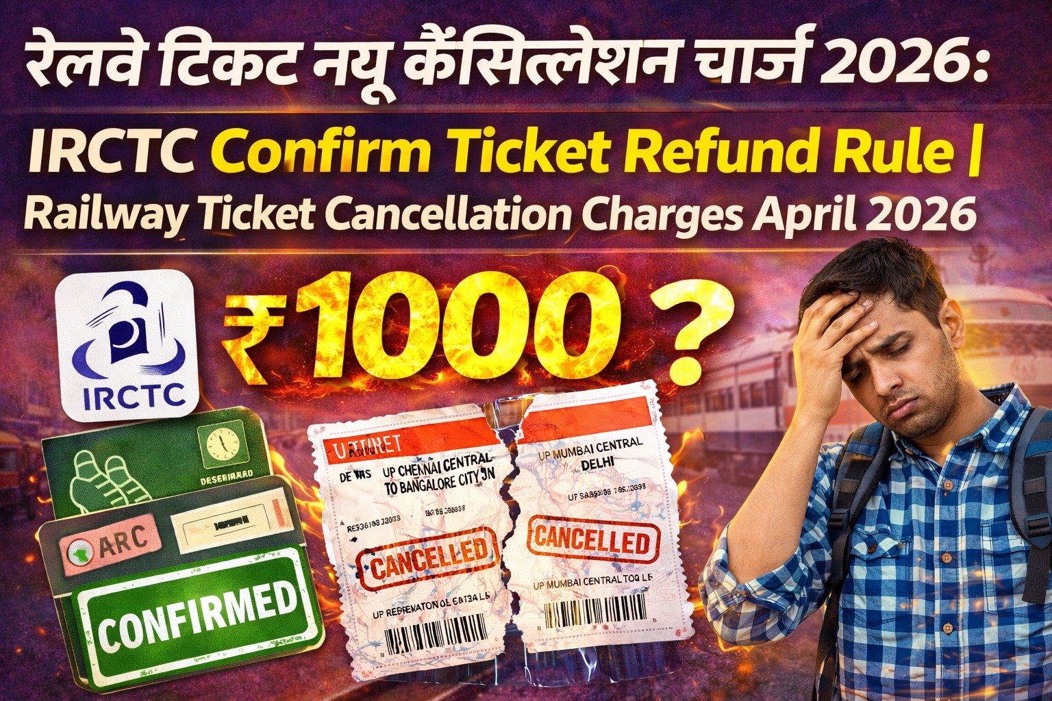 IRCTC Confirm Ticket Refund Rule